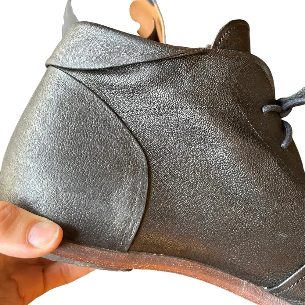 P. Monjo black lace up ankle boots 42.5 11.5 EUC flawless Made in Spain - Picture 4 of 10